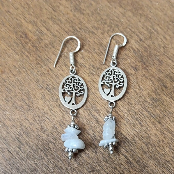 Hand Crafted Jewelry - Silver Tree of Life Earrings